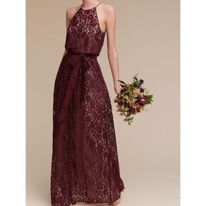 NWT BHLDN Bridesmaid Alana Dress in Black Cherry